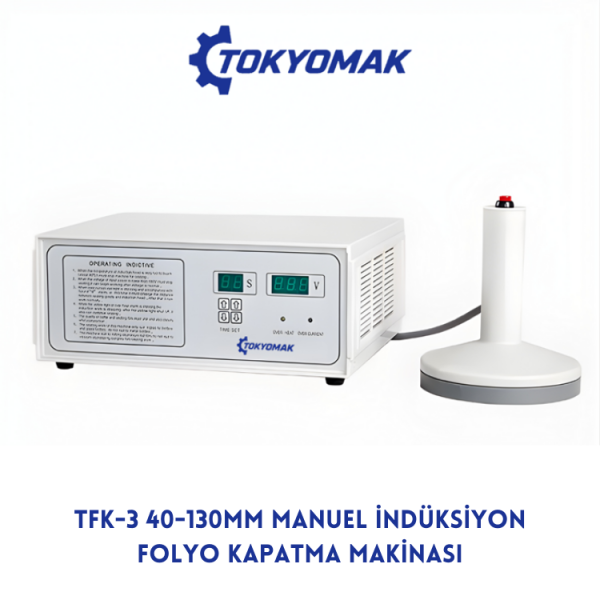TFK-3 40-130mm Manuel İndüksiyon Folyo Kapatma Makinası