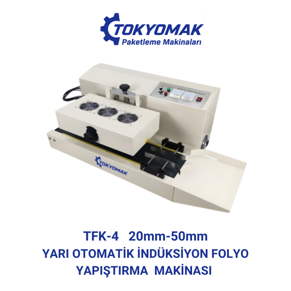 TFK-4 20-130mm Otomatik İndüksiyon Folyo Kapatma Makinası