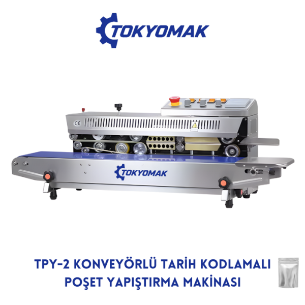 TPY-2 Konveyörlü Tarih Kodlamalı Poşet Yapıştırma Makinası 