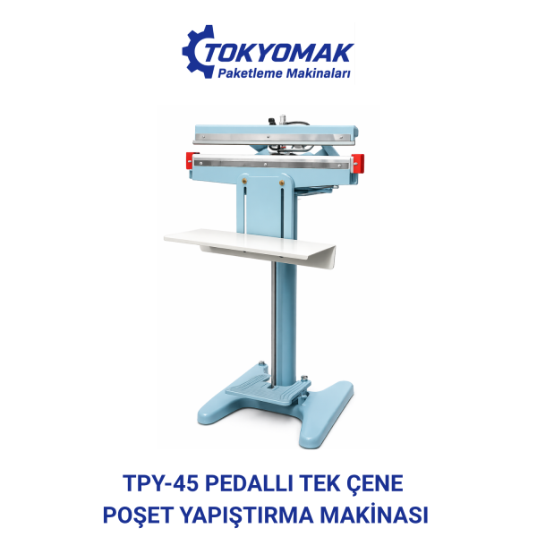 TPY 45 Pedallı Tek Çene Poşet Yapıştırma Makinası 