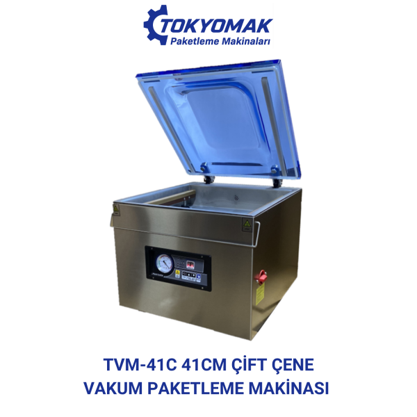 TVM-41C 41cm Çift Çene Vakum Paketleme Makinası 